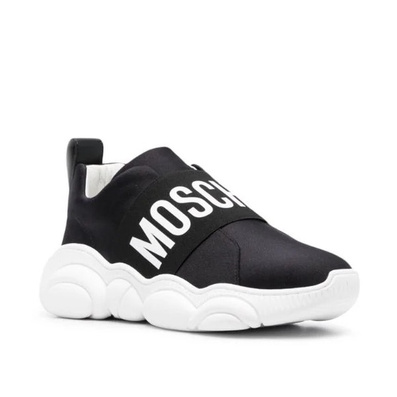 Moschino Shoes - Moschino teddy logo strap sneakers